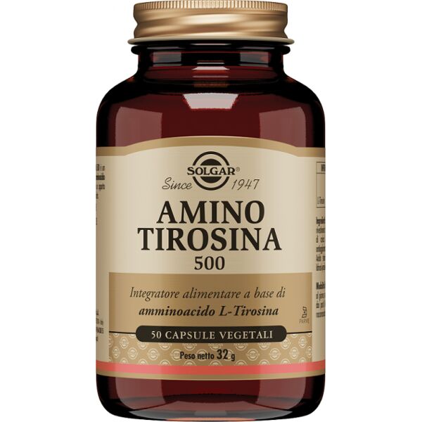 solgar amino tirosina 500 integratore tiroide 50 capsule vegetali