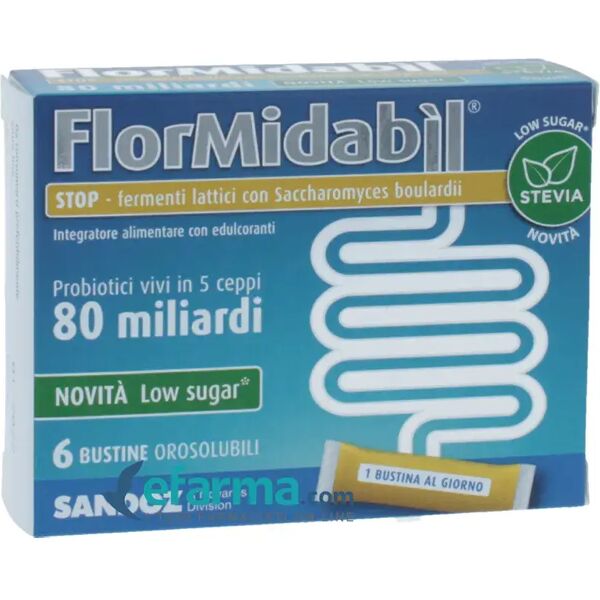 flormidabil stop con stevia integratore contro la diarrea 6 bustine