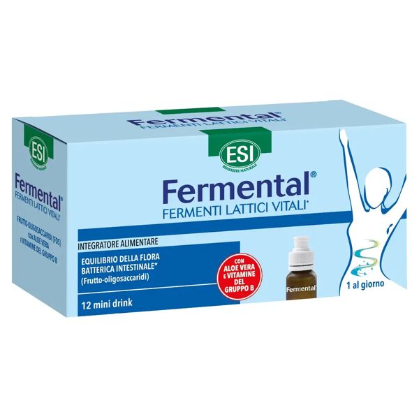 esi fermental max mini drink integratore ripristina flora batterica intestinale 12 flaconcini