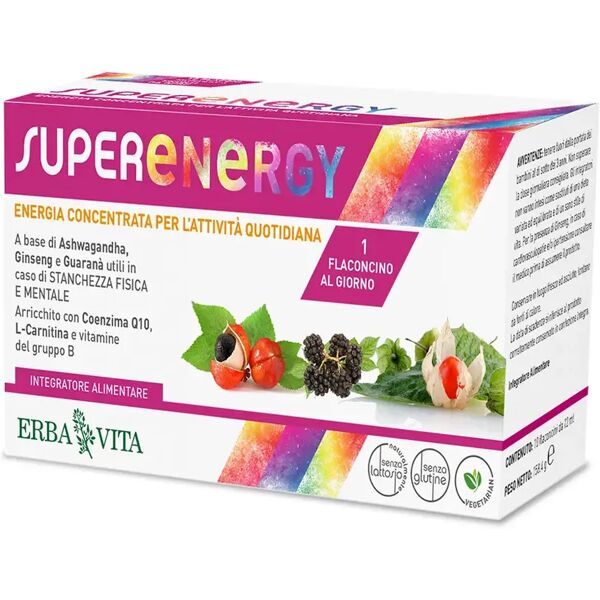 erba vita super energy integratore energetico 10 flaconcini