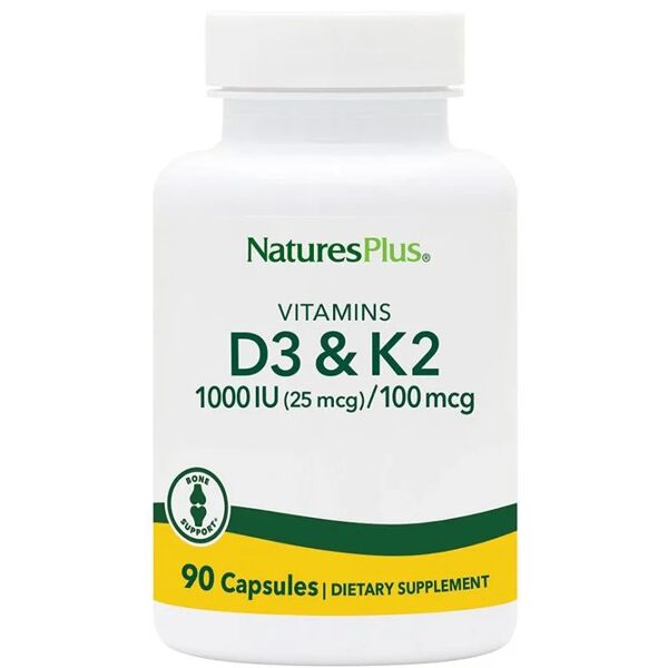 natures plus vitamins d3 & k2 integratore sistema immunitario 90 compresse
