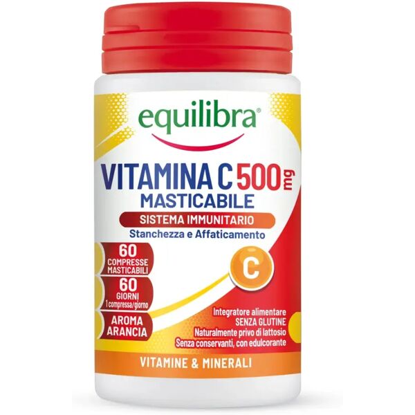 equilibra vitamina c 500 integratore sistema immunitario 60 compresse masticabili