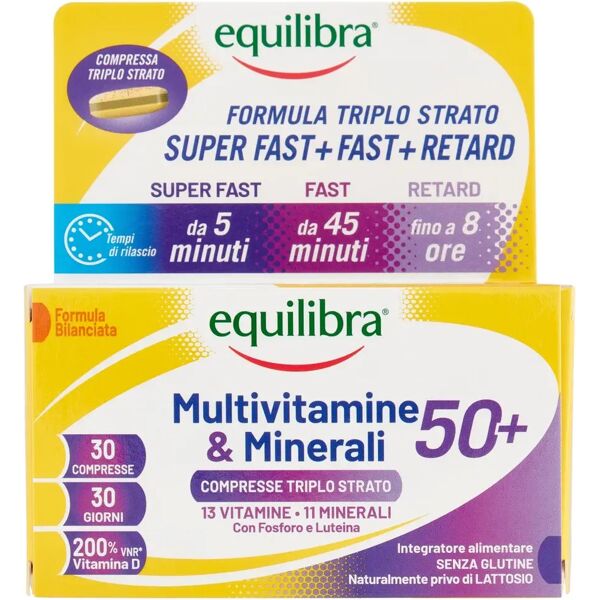 equilibra multivitamine & minerali 50+ integratore di vitamine e minerali 30 compresse