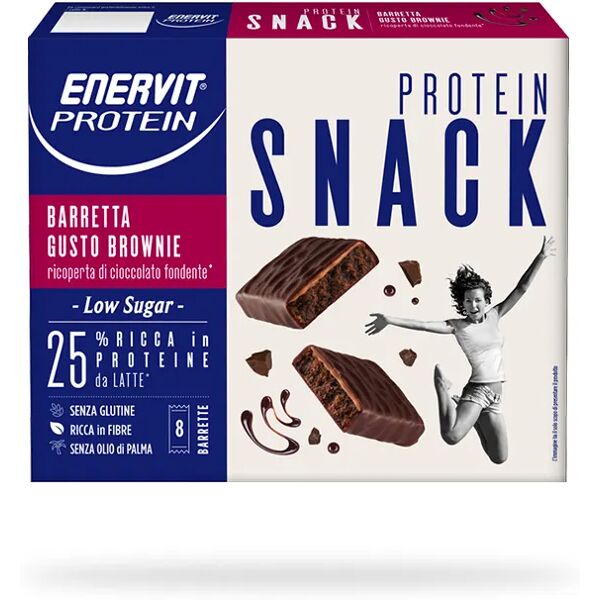 enervit protein snack barrette proteiche brownie 8 barrette 27 gr