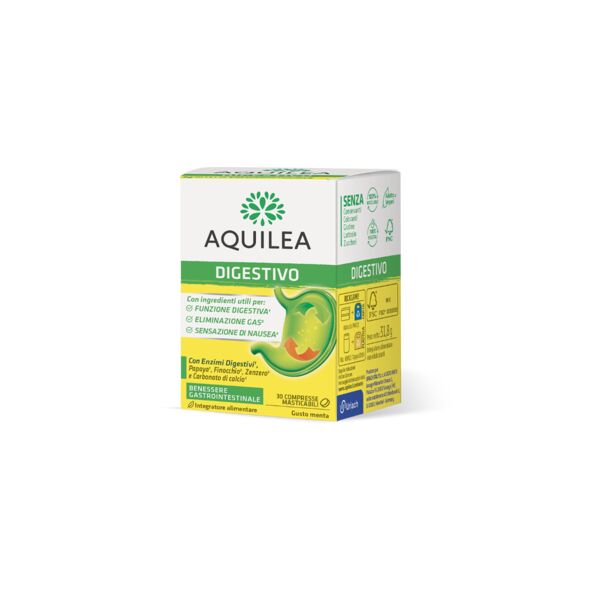 aquilea digestivo integratore per il benessere gastrointestinale 30 compresse masticabili