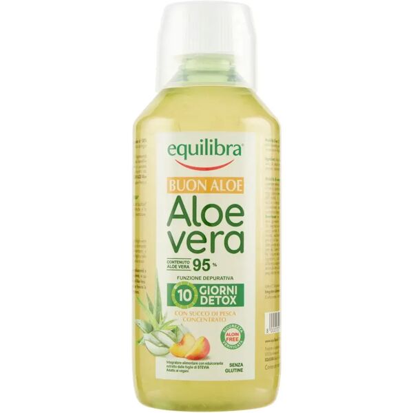 equilibra buon aloe vera con succo di pesca concentrato integratore depurativo 500 ml