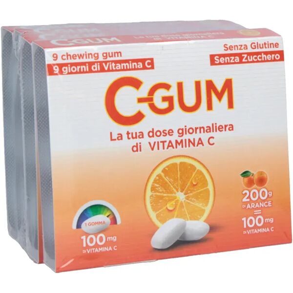 dante medical solution c gum agrumi integratore in chewingum di vitamina c gomme 9+9+9 tripacco