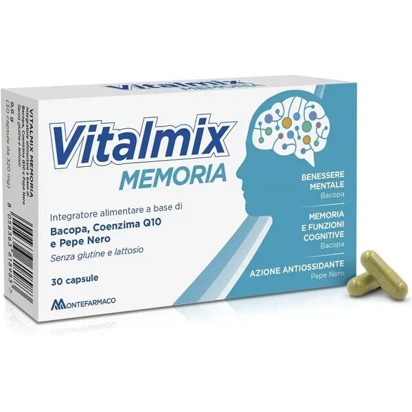 vitalmix memoria integratore per la concentrazione e memoria 30 capsule