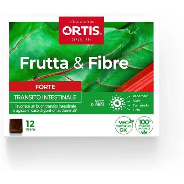 ortis frutta e fibre forte integratore per il transito intestinale pigro occasionale 12 cubetti