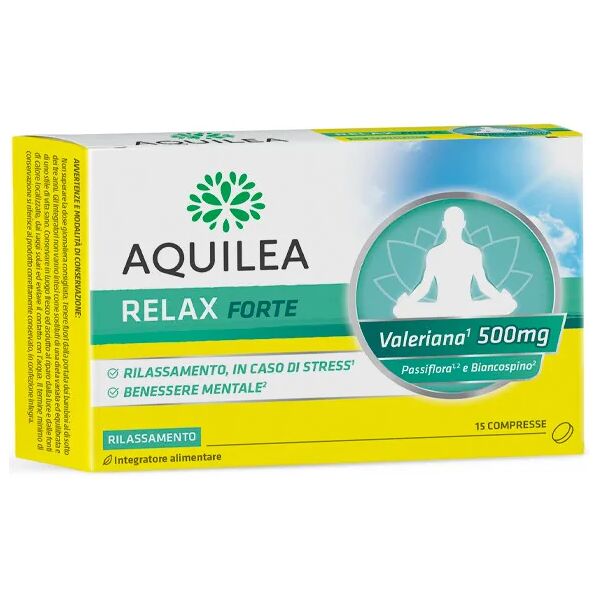 aquilea relax forte integratore con valeriana per benessere mentale e rilassamento 15 compresse