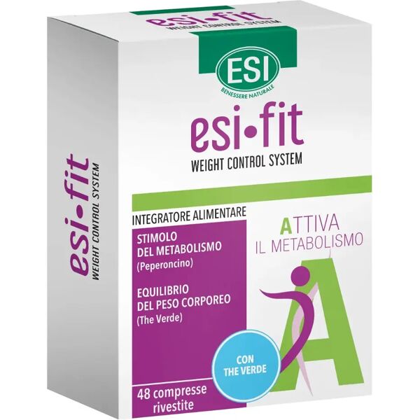 esi fit attiva con tè verde integratore per il metabolismo 48 compresse