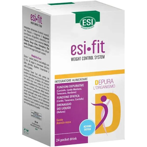 esi fit integratore depurativo e drenaggio dei liquidi 24 pocket drink