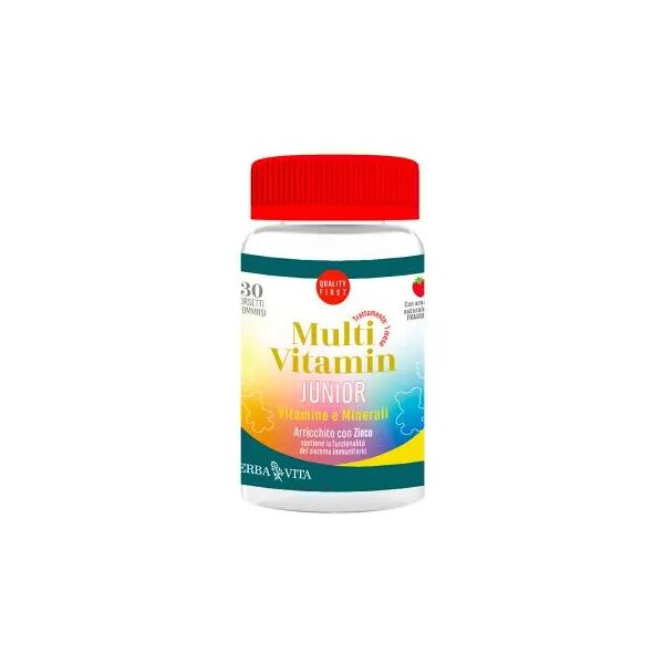 erba vita multi vitamin junior integratore multivitaminico bambini 30 orsetti gommosi