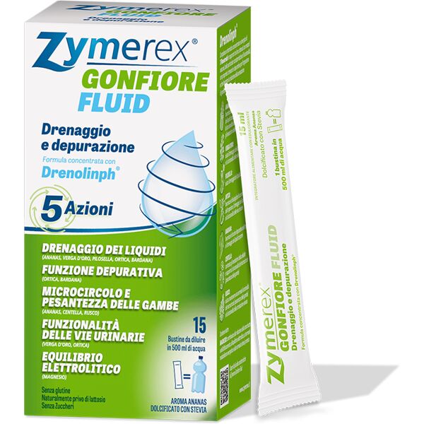 zymerex gonfiore fluid dren/depur integratore 15 bustine