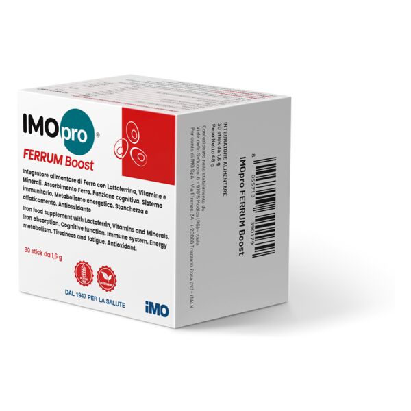 imo pro ferrum boost integratore di ferro per stanchezza ed affaticamento 30 stick