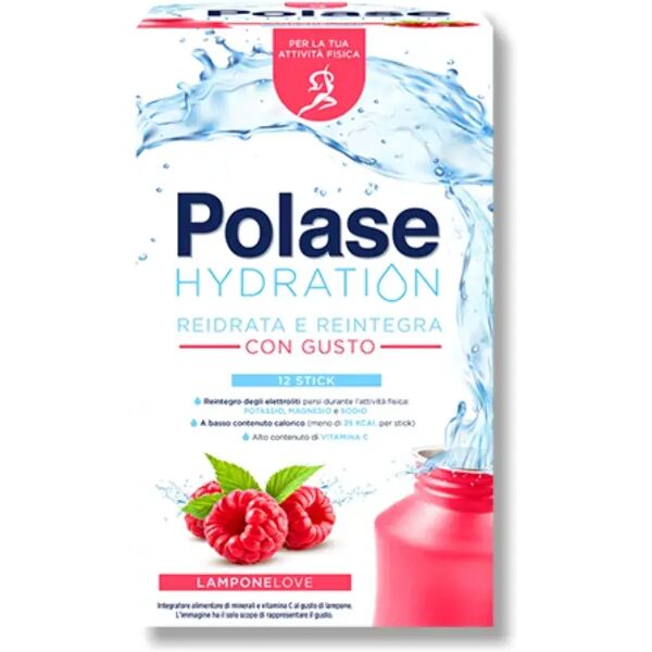 polase hydration integratore energetico con magnesio e potassio gusto lampone 12 bustine