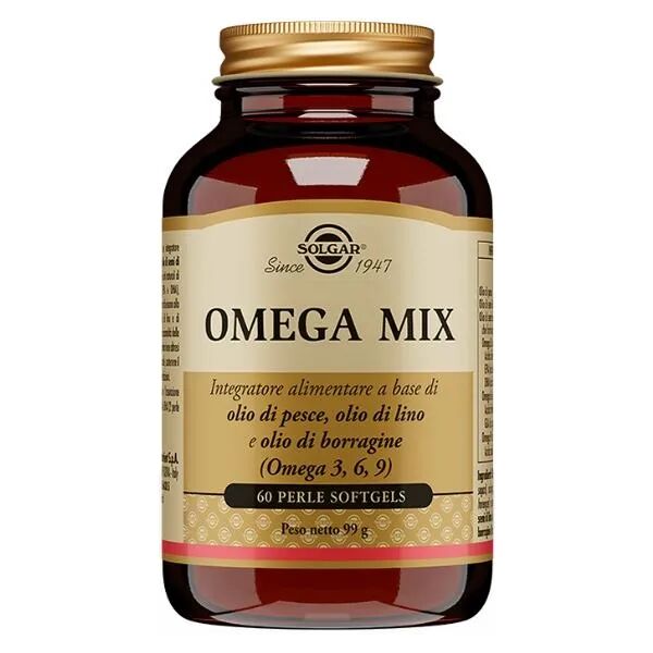 solgar omega mix integratore omega3 acidi grassi 60 perle softgels