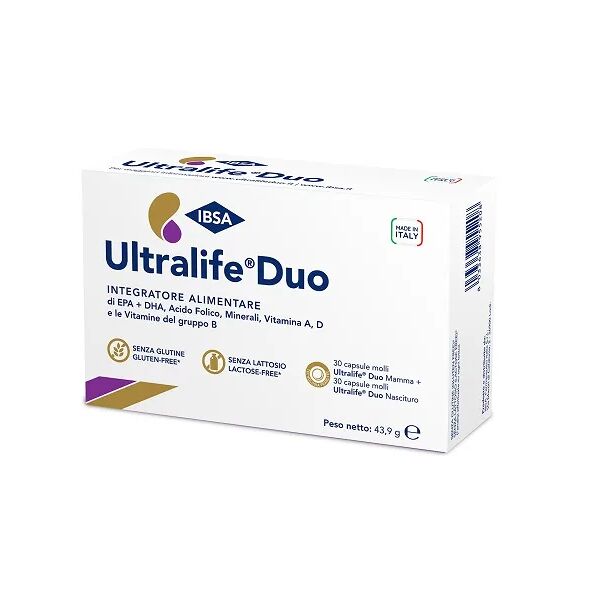 ultralife duo integratore di vitamine e minerali 30 capsule per la mamma + 30 capsule per neonato