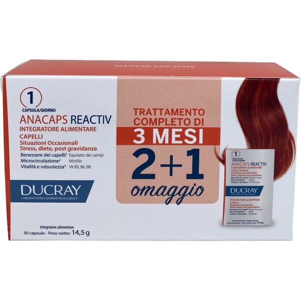 ducray anacaps reactiv trio integratore per capelli promo tripacco 90 capsule