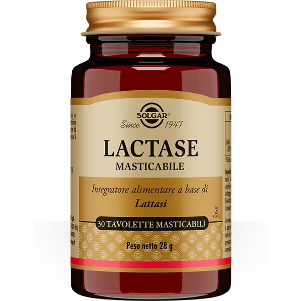 solgar lactase masticabile integratore per intolleranti al latte 30 tavolette