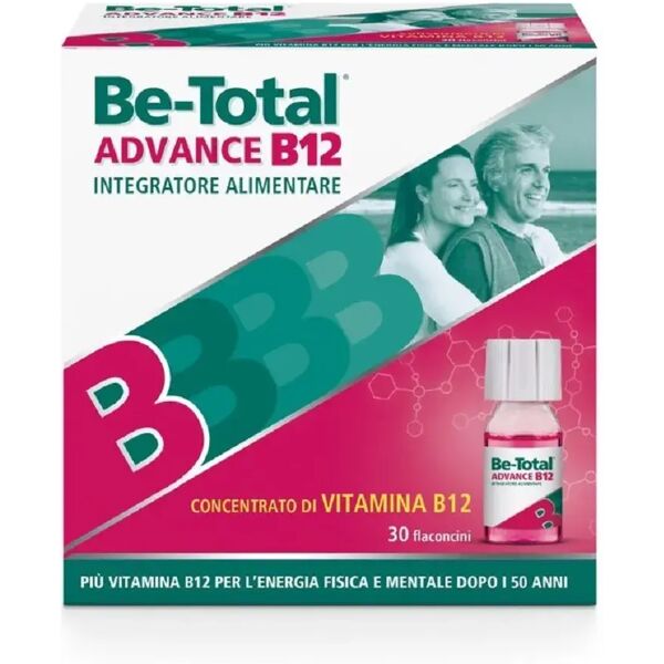 be-total advance b12 integratore alimentare vitamina b12 vitamina b zinco 30 flaconcini