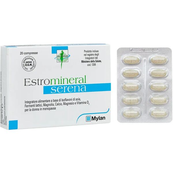 estromineral serena integratore menopausa e ciclo mestruale 20 compresse