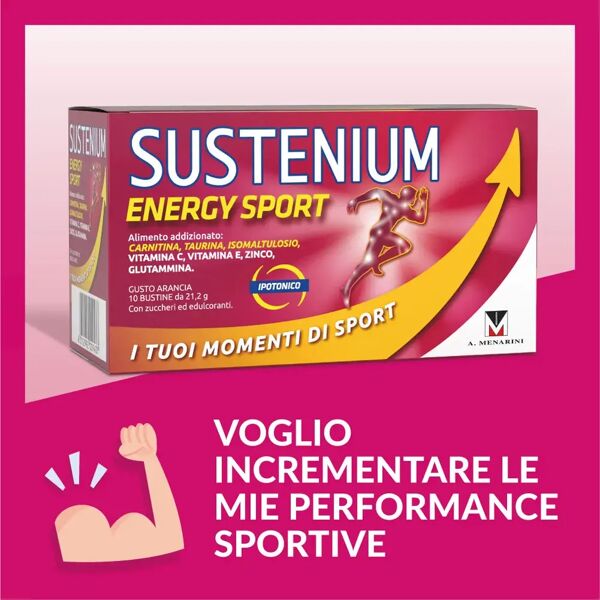 sustenium energy sport integratore sportivo 10 bustine