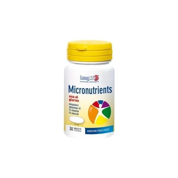 longlife micronutrients integratore multivitaminico 30 tavolette