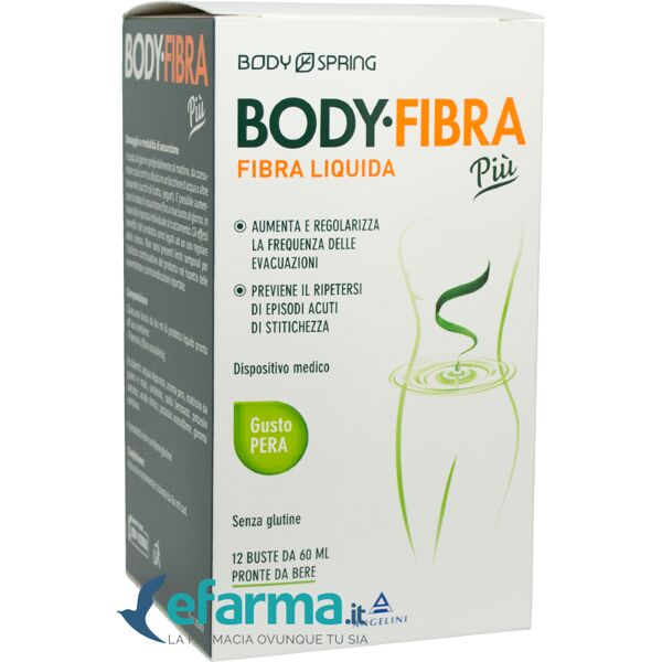 body spring bodyfibra più integratore intestinale gusto pera 12 bustine