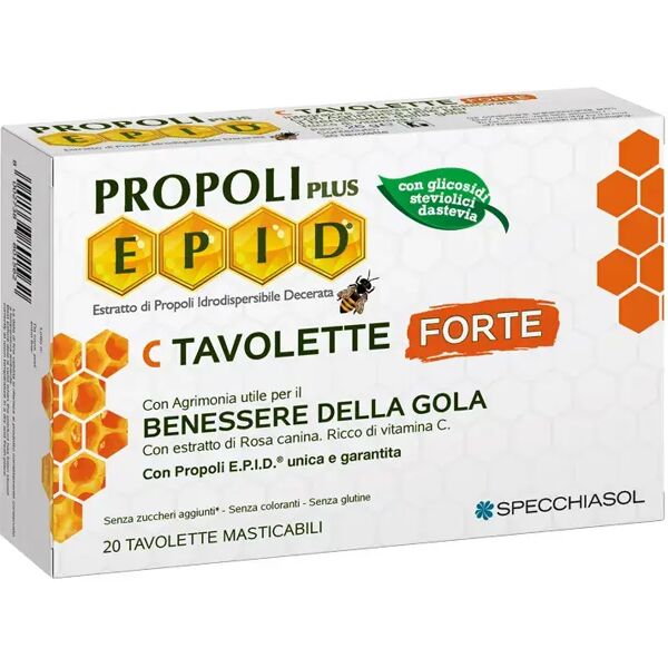 specchiasol epid c tavolette forte integratore benessere gola 20 tavolette