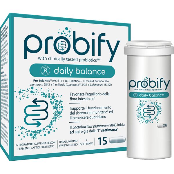 probify daily balance fermenti lattici per l’ equilibrio della flora intestinale 15 capsule