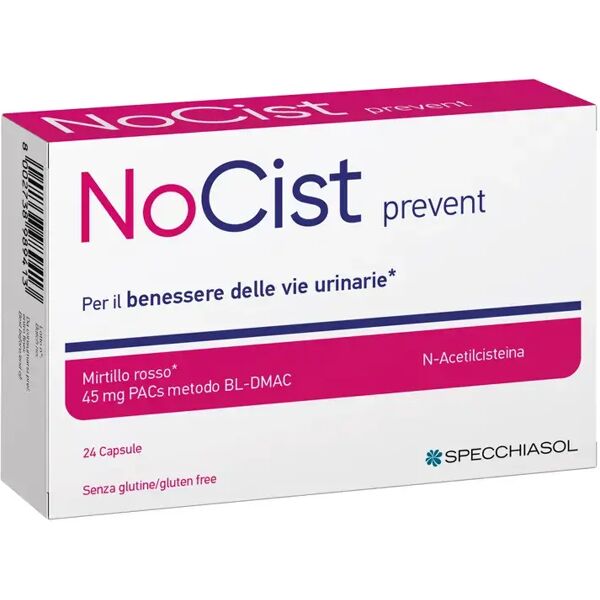 specchiasol nocist prevent integratore drenante e vie urinarie 24 capsule