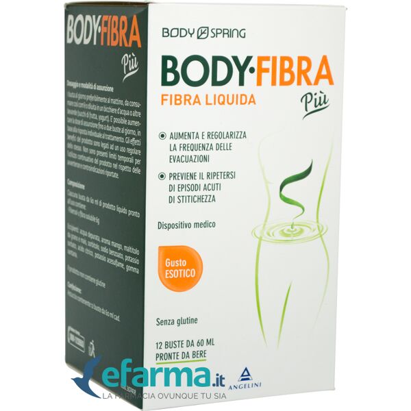 body spring bodyfibra più integratore intestinale gusto esotico 12 bustine