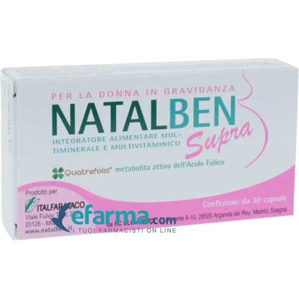 natalben supra integratore gravidanza 30 capsule molli