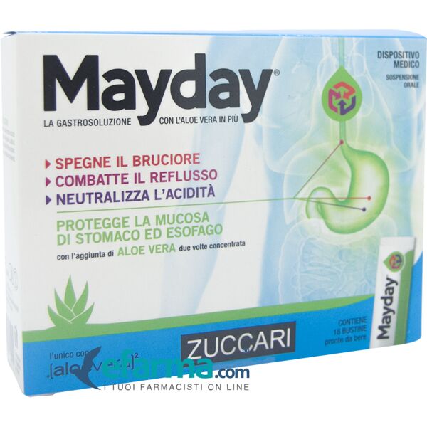 zuccari mayday integratore bruciore di stomaco e reflusso 18 stick