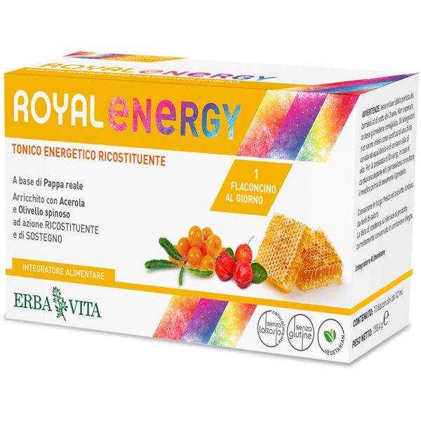 erba vita royal energy integratore con pappa reale 10 flaconcini