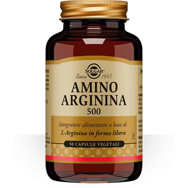 solgar amino arginina 500 integratore con l-arginina 50 capsule vegetali