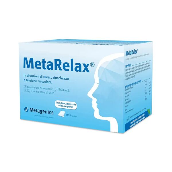metarelax nuova formula integratore alimentare stress e tensione muscolare 40 bustine