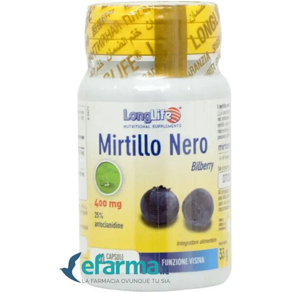 longlife mirtillo nero integratore per la vista 60 capsule