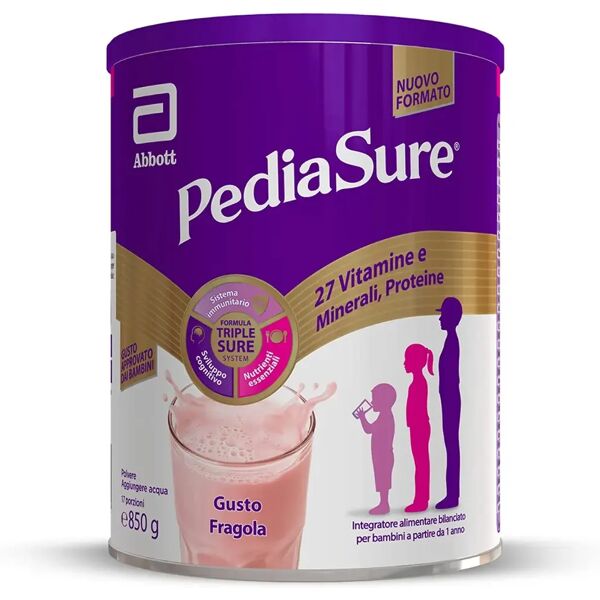 pediasure crescita e sviluppo integratore alimentare per bambini fragola 850g