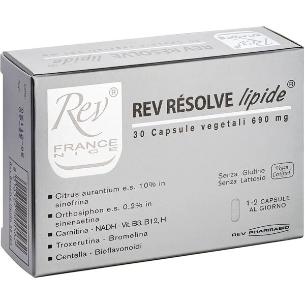 rev resolve lipide integratore drenante e anticellulite 30 capsule