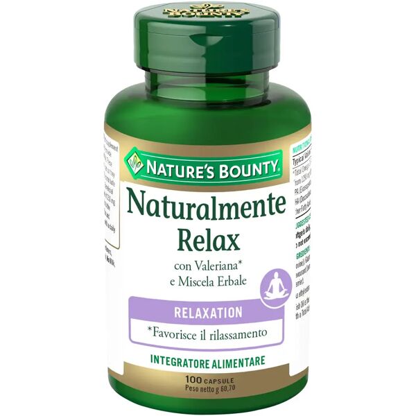 nature's bounty naturalmente relax integratore rilassamento 100 capsule