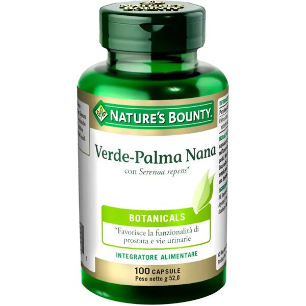 nature's bounty verde-palma nana integratore benessere prostata 100 capsule