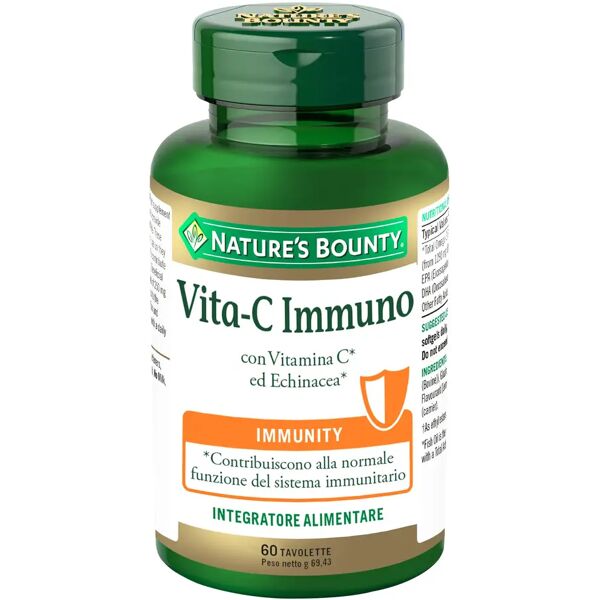 nature's bounty vita-c immuno integratore difese immunitarie 60 tavolette