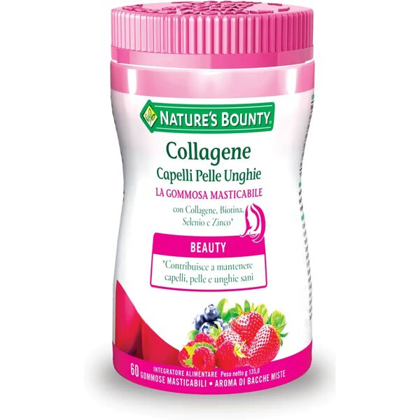 nature's bounty collagene capelli pelle unghie integratore 60 gommose masticabili