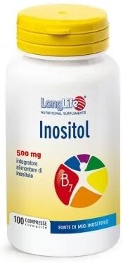 longlife inositol integratore metabolismo dei grassi a base di inositolo 100 tavolette