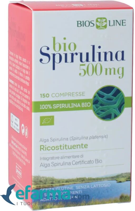 bio spirulina 500 integratore energetico 150 compresse