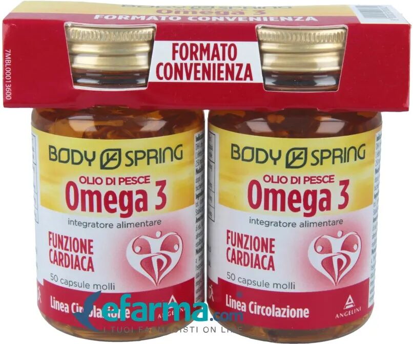 body spring olio di pesce integratore 2x50 capsule