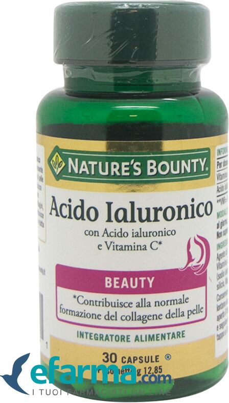 nature's bounty acido ialuronico integratore bellezza pelle 30 capsule