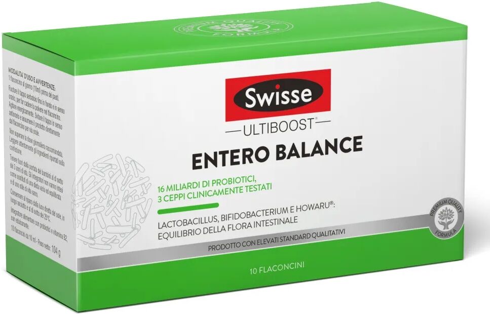 swisse entero balance liquido integratore probiotici 10 flaconcini